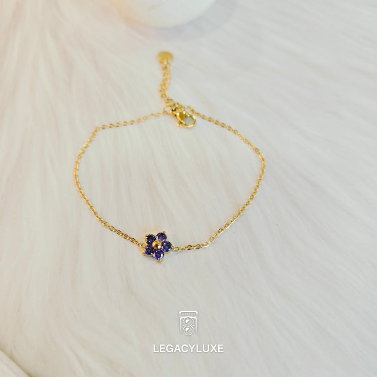 Luxe purple flower Delight Bracelet