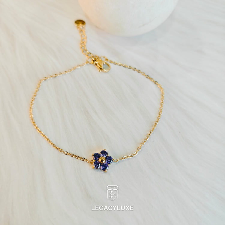 Luxe purple flower Delight Bracelet