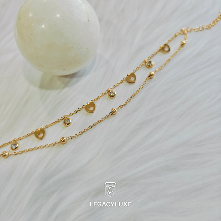 GleamDrops Dual-Layer Gold Bracelet