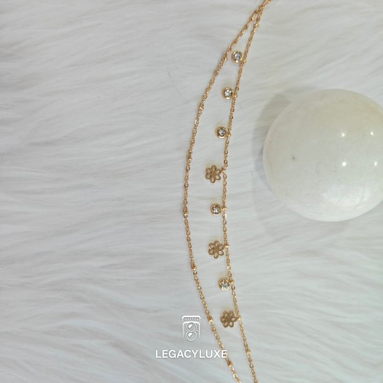 CelestiDangle Dual-Layer Gold Bracelet